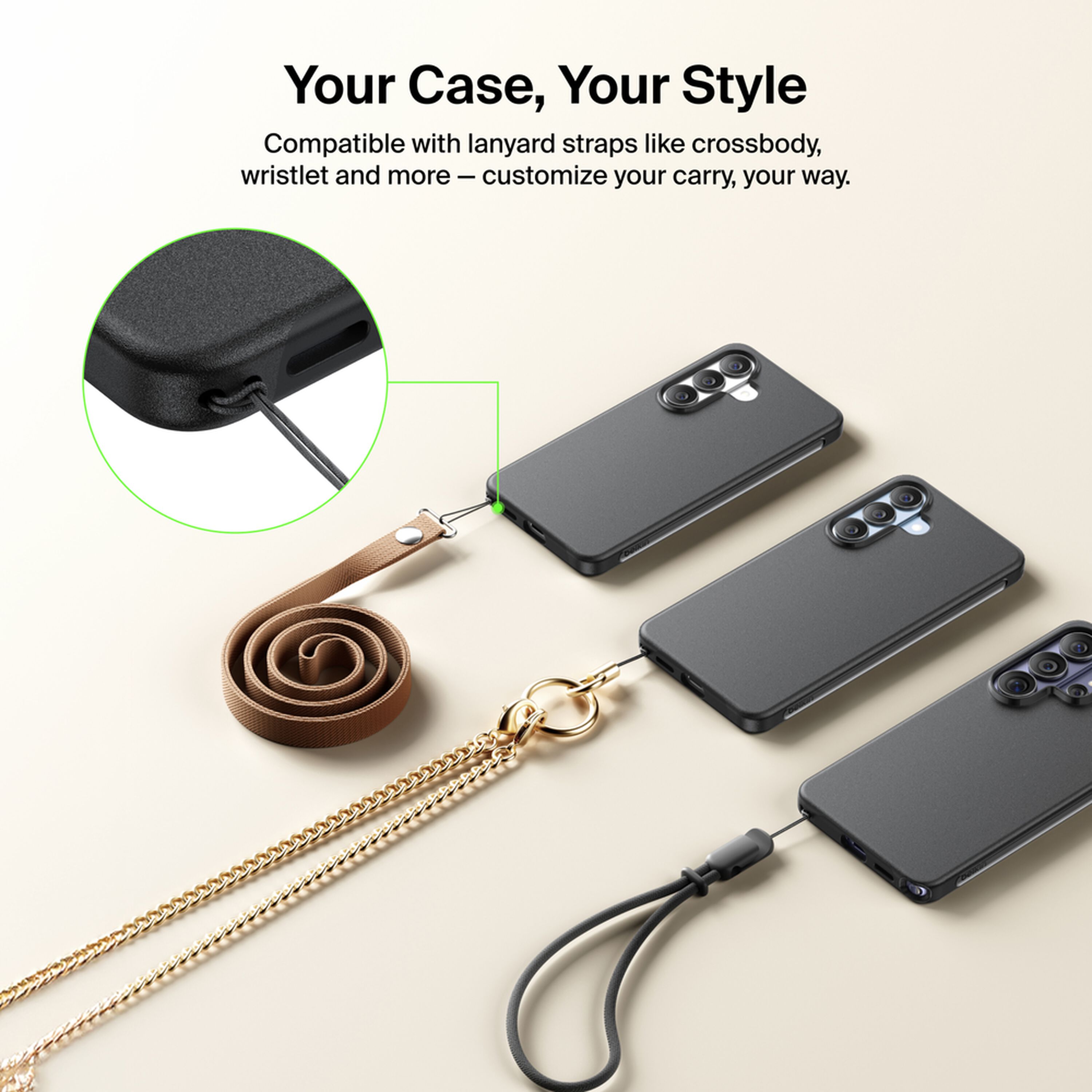 Belkin SheerForce Protect Series dual-layer case in Black on a Samsung Galaxy S26, showing grippy side grooves and textured buttons. — view 7
