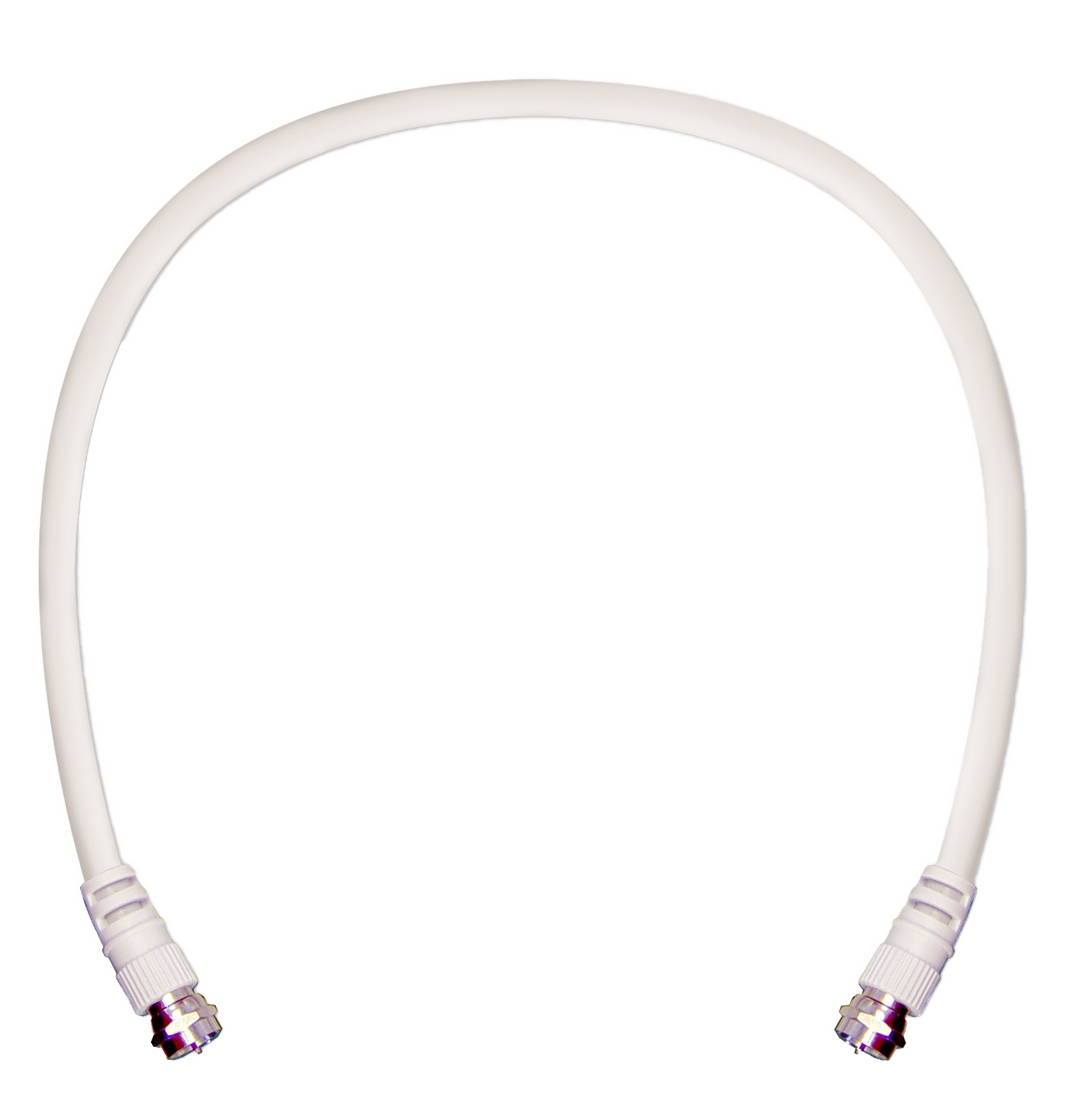 Wilson Electronics 950602 2 ft White RG6 Low-Loss Coax Cable, F-Male to F-Male