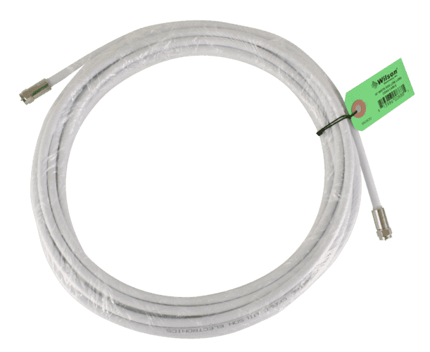 Wilson Electronics 950630 30 ft White RG6 Low-Loss Coax Cable, F-Male to F-Male