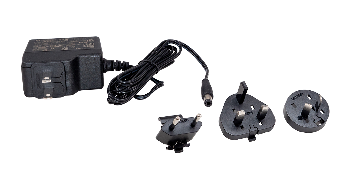 Cradlepoint 170940-000 12VDC 24W Barrel Power Supply for W2255 with A, G, C and I Plugs