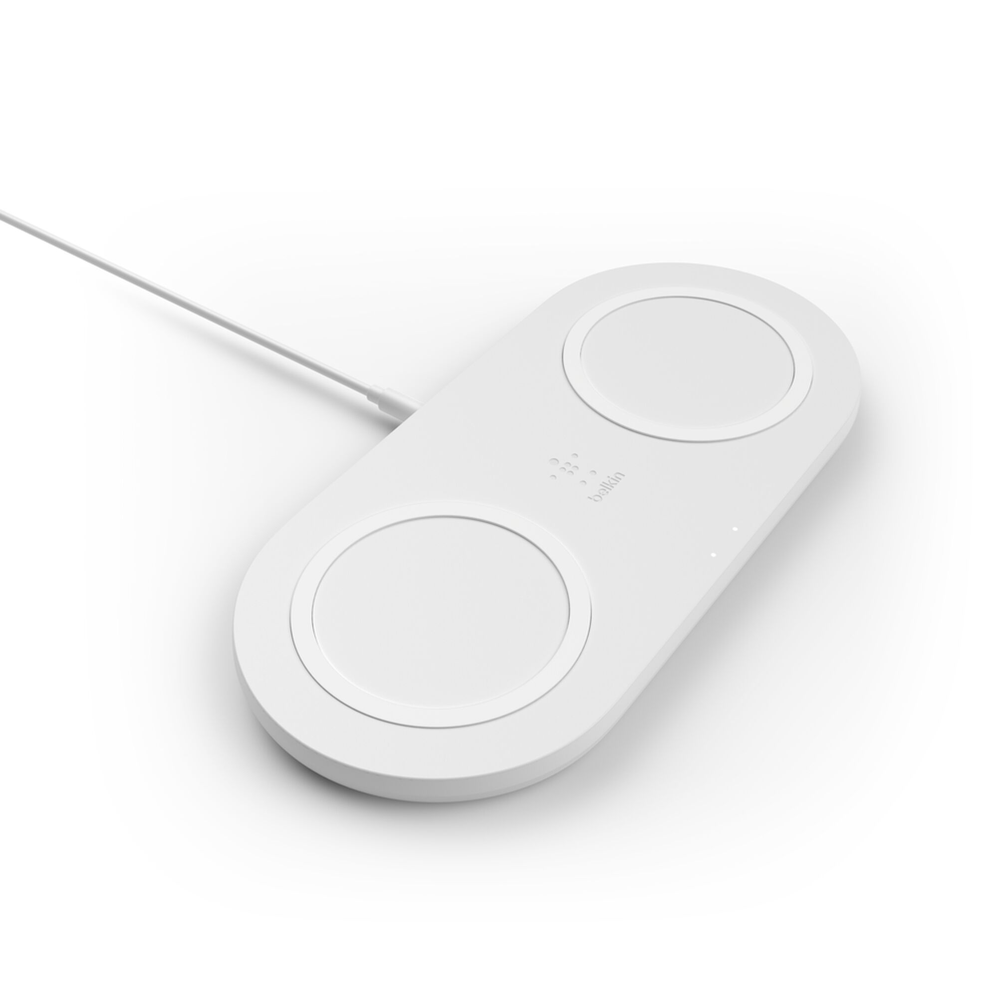 Belkin BoostCharge Dual Wireless Charging Pads 10W, White (Certified Refurbished)