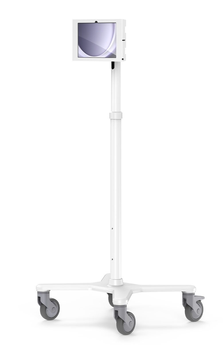 Compulocks Premium Medical Rolling Cart with Apex Enclosure for Galaxy Tab A9+/A11+ 11" - White