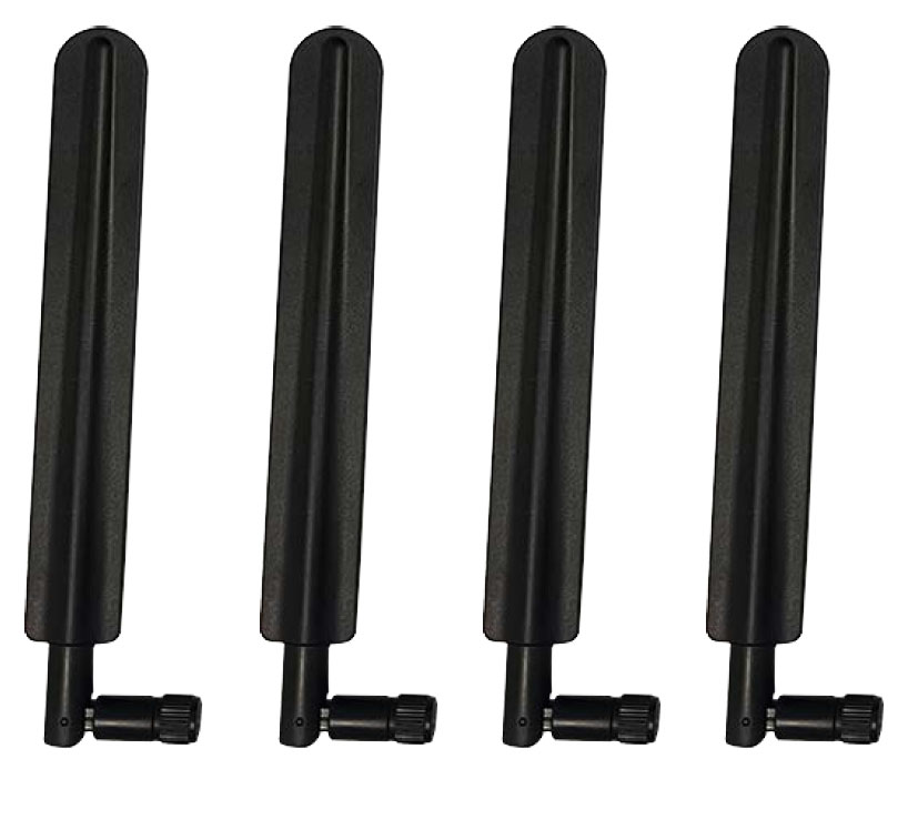 Lantronix ANT-0100-B04 LTE/5G L-Hinged SMA Antenna Bundle, 4 Pack