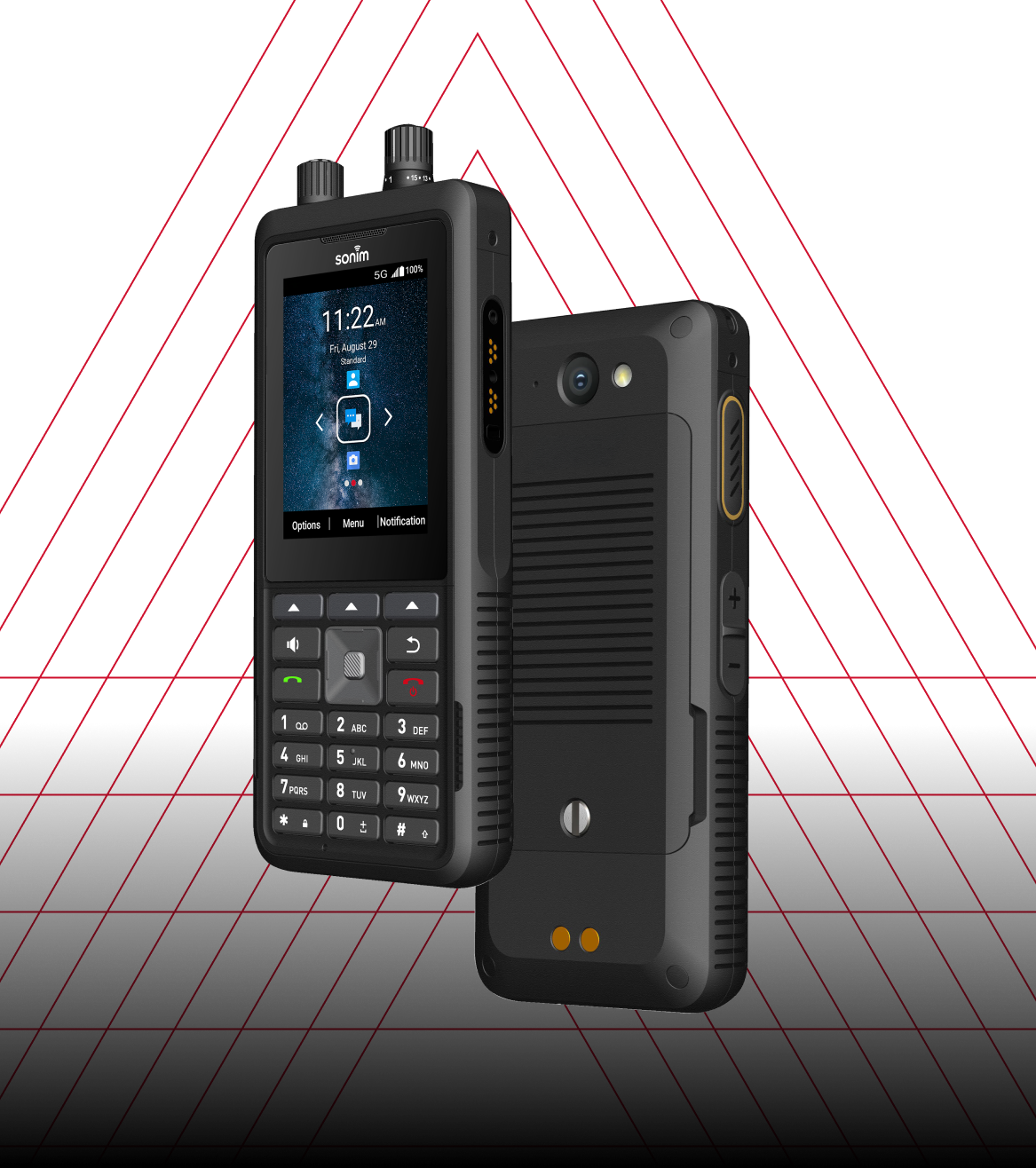 Sonim XP5plus 5G Ultra-Rugged PTT Phone, Unlocked, with Channel-Select and Volume Knobs