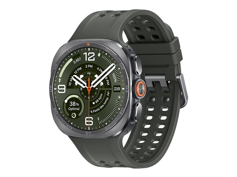 Samsung Galaxy Watch Ultra2 47mm LTE Smartwatch in Titanium Silver with Olive Marine Band