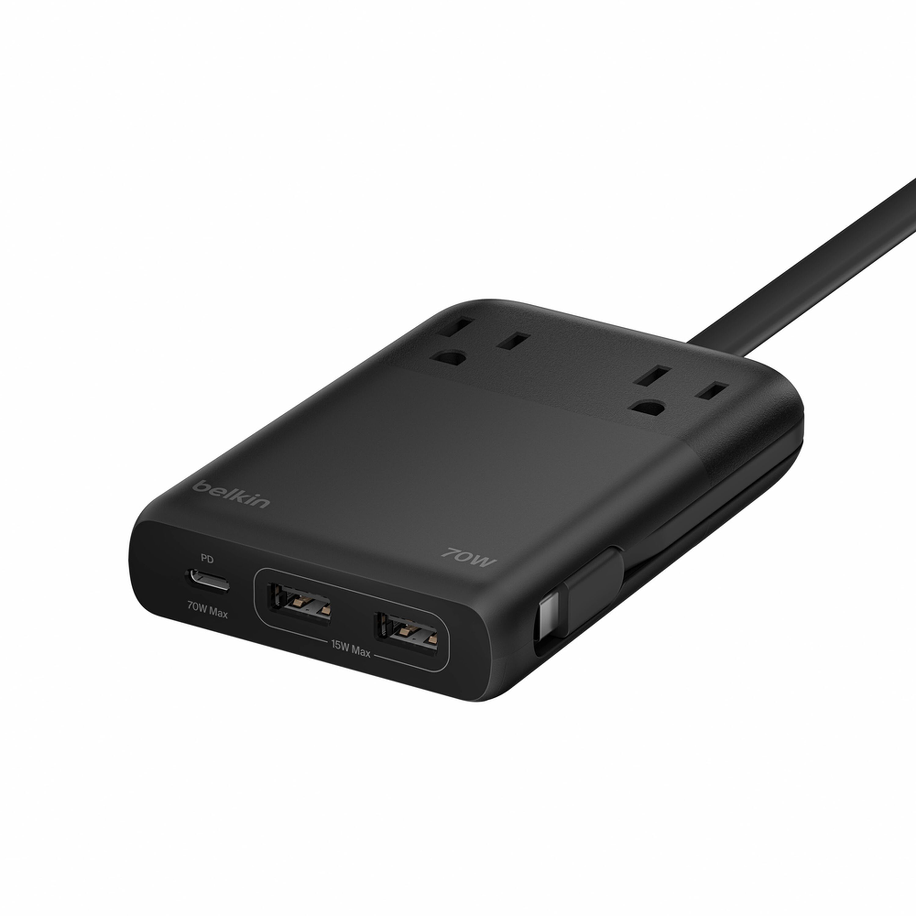Belkin 2-Outlet Charging Station with USB Ports and USB-C Cable 70W (SRZ002BG5)