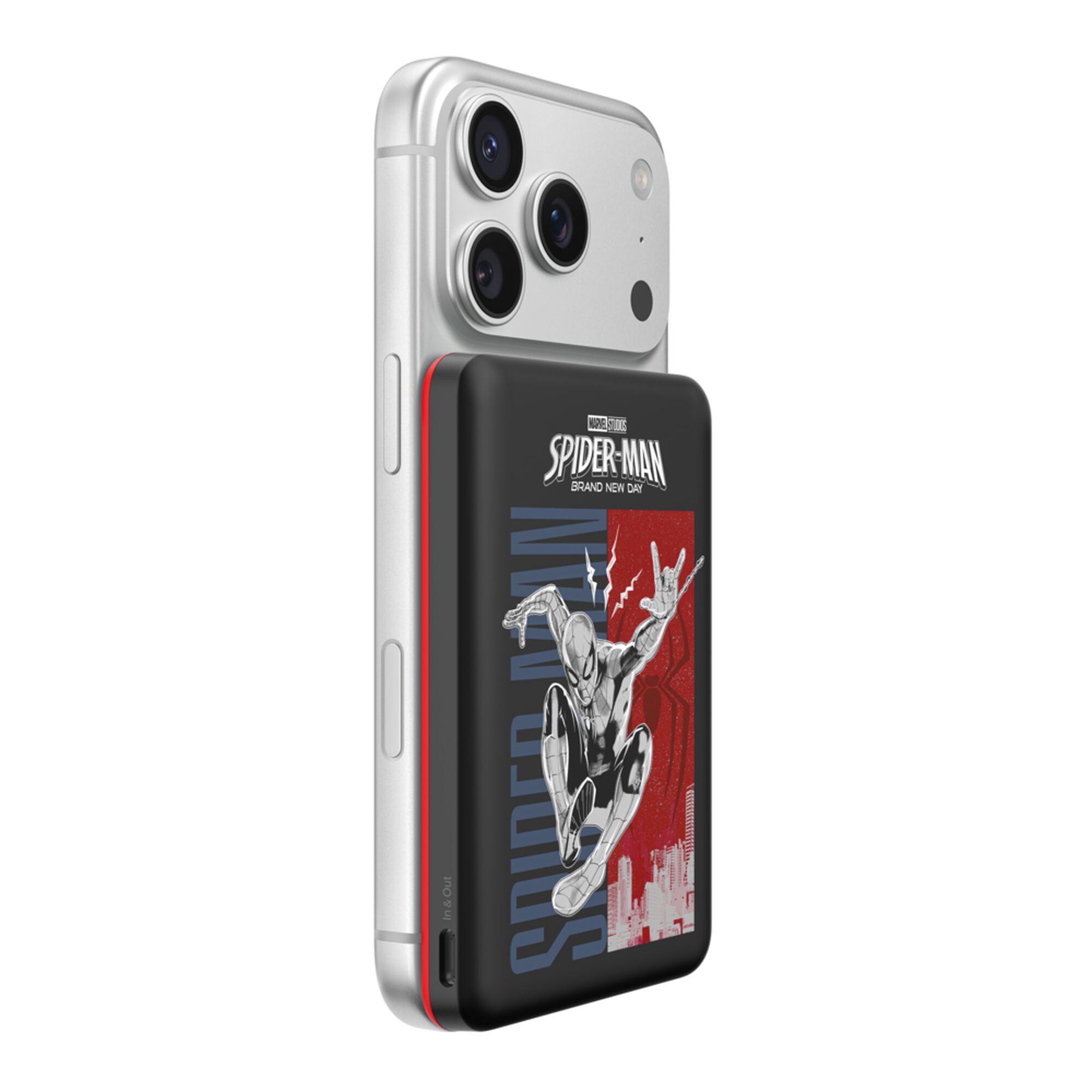 Belkin BoostCharge Slim Magnetic Power Bank 5K, Spider-Man: Brand New Day Edition (BPD010BKBK-MV)