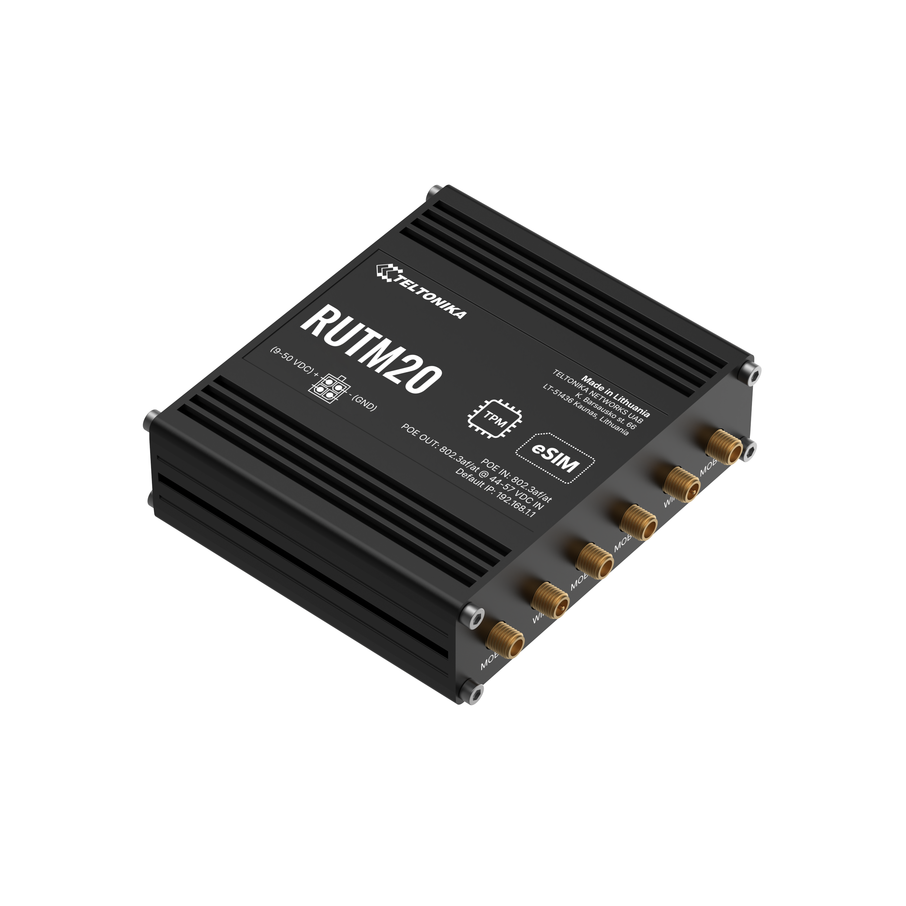 Teltonika RUTM20 compact 5G cellular router — view 4