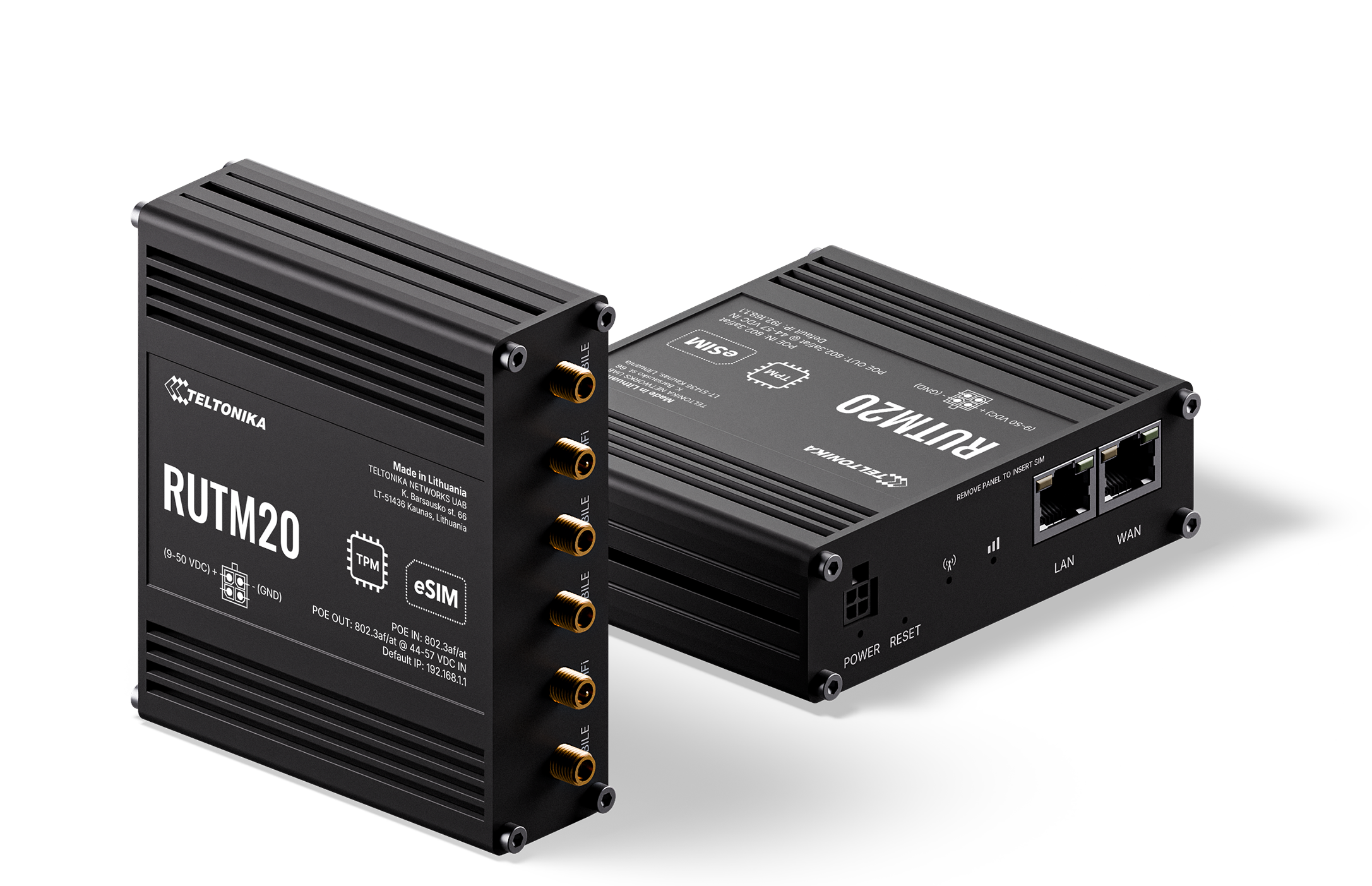 Teltonika RUTM20 compact 5G cellular router — view 5
