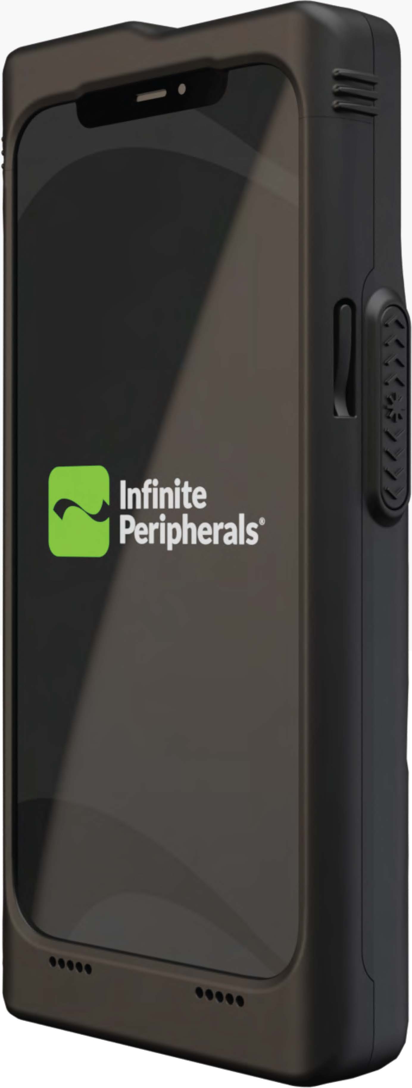 Infinite Peripherals Linea Pro Rugged Standard Range 2D Barcode Scanner Sled with HF RFID for iPhone 13 and 14