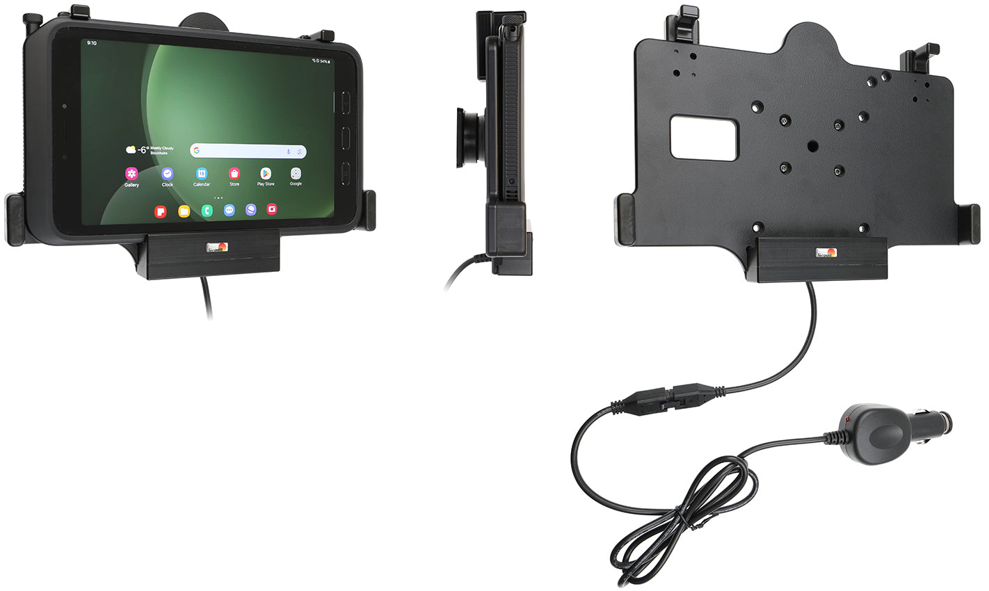ProClip USA Cig-Plug Pogo Pin Charging Cradle with Tilt-Swivel for Samsung Galaxy Tab Active5 and Active3