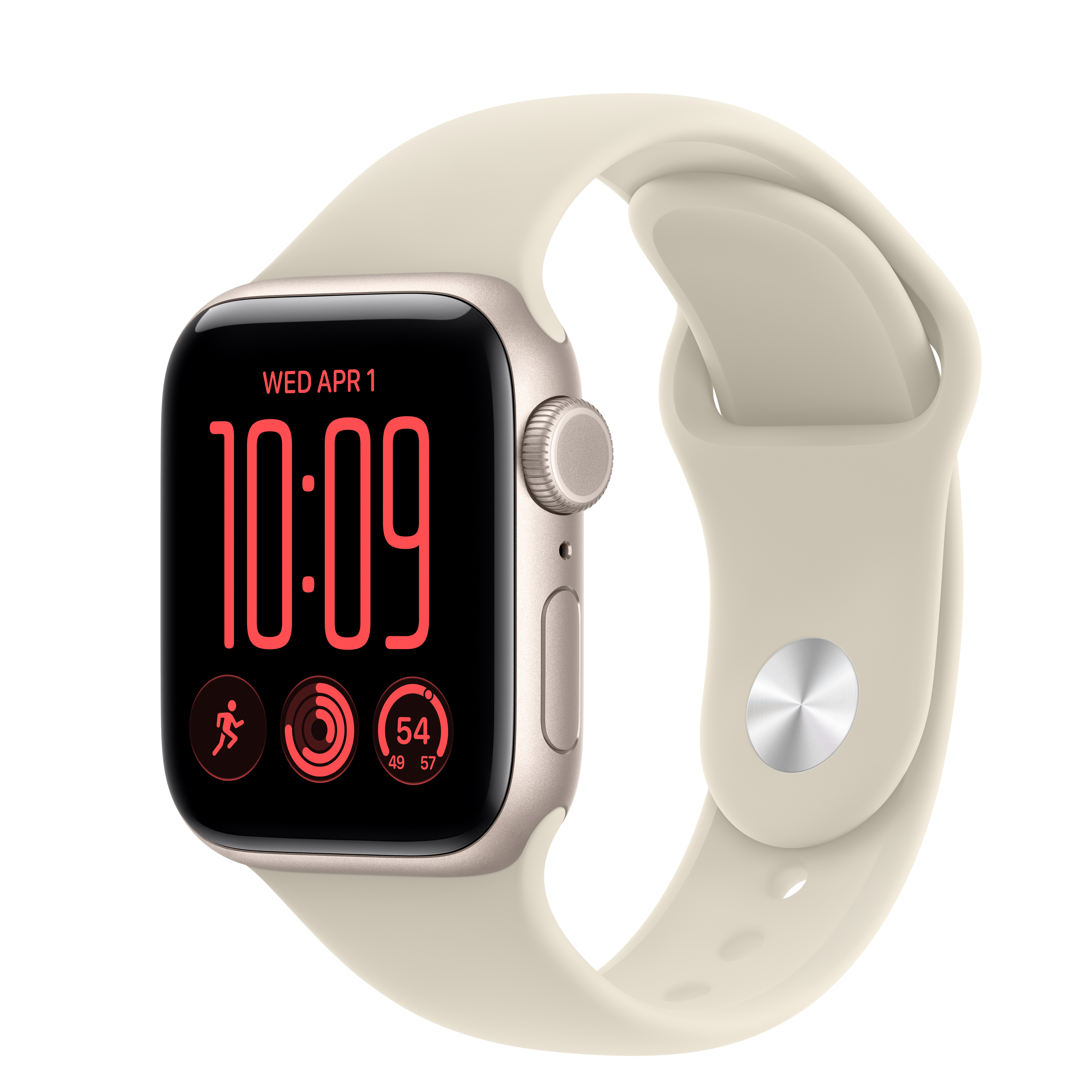 Apple Watch SE 3 GPS + Cellular 40mm Starlight Aluminum Case with Sand Sport Band - S/M