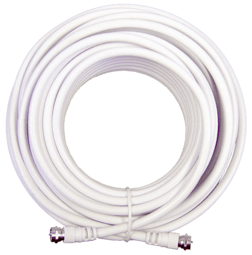 Wilson Electronics 950650 50 ft White RG6 Low-Loss Coax Cable, F-Male to F-Male