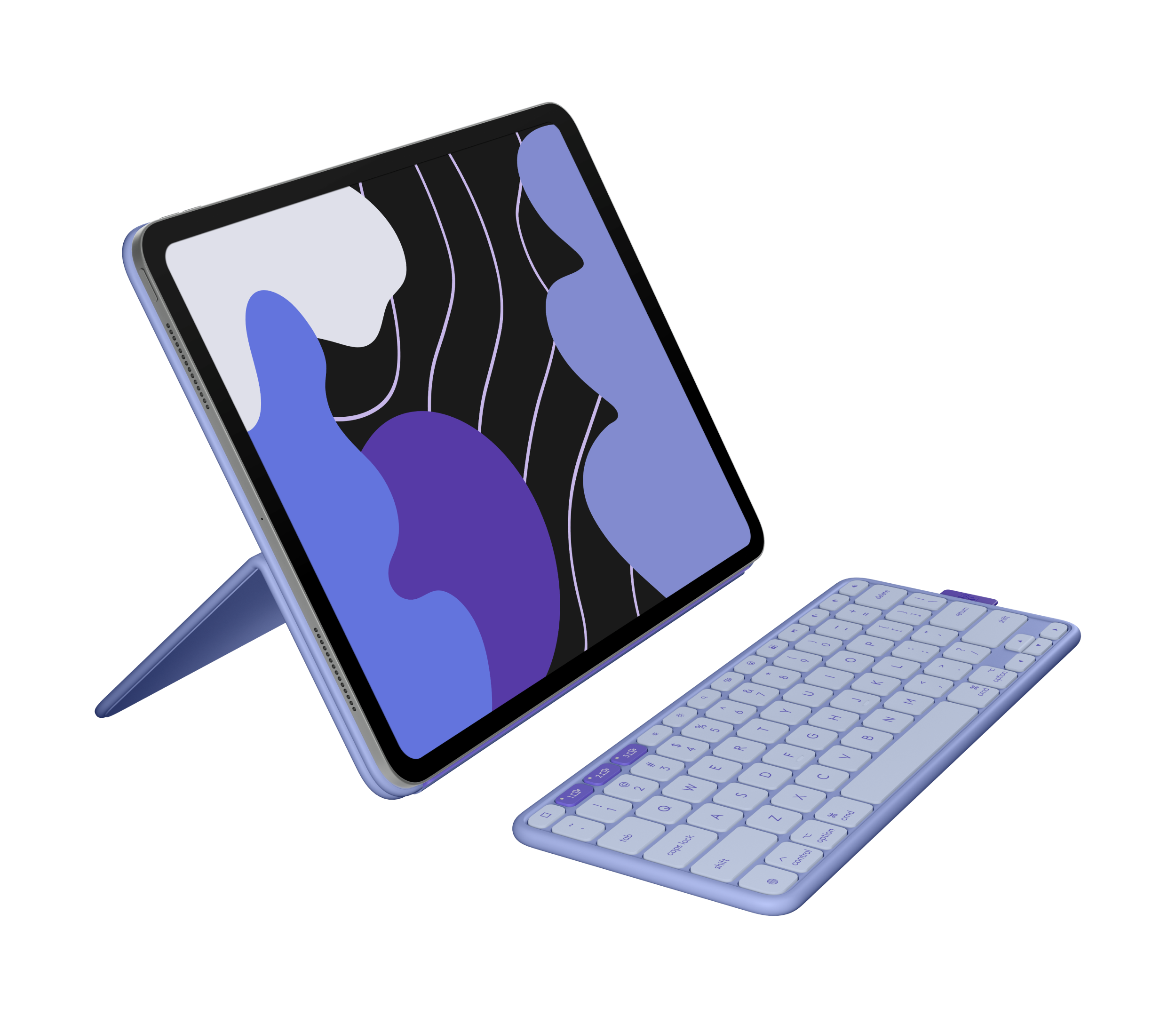 Logitech Flip Folio Keyboard Case for 13-Inch iPad Pro and iPad Air – Lilac