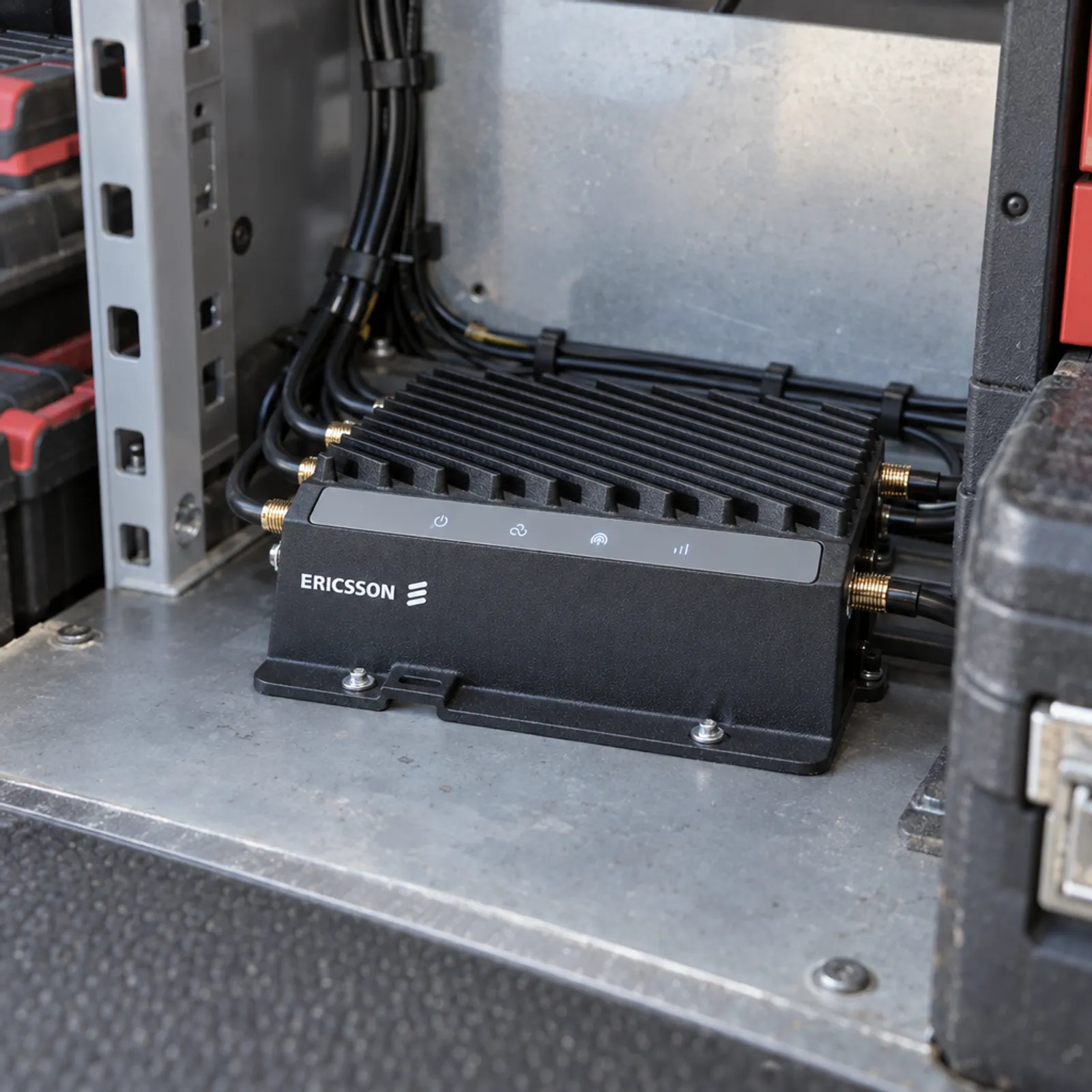 Vehicle router installed in a service van